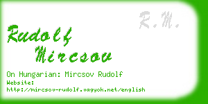 rudolf mircsov business card